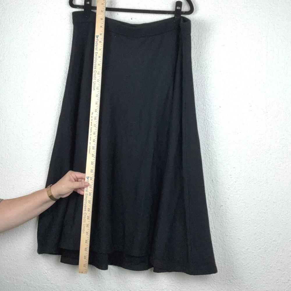 Talbots Black Wool Blend Knit A-Line Midi Skirt - XL - Classic Chic - Picture 3 of 9